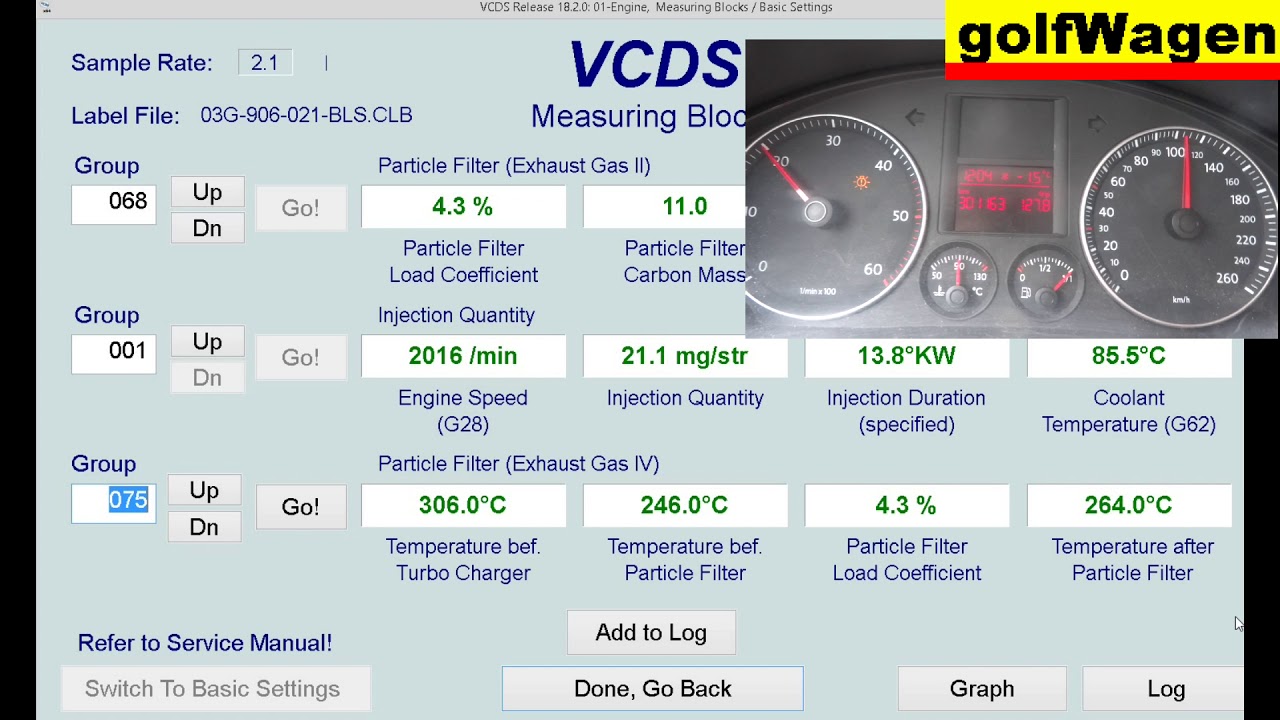 Dpf Regeneration With Vcds